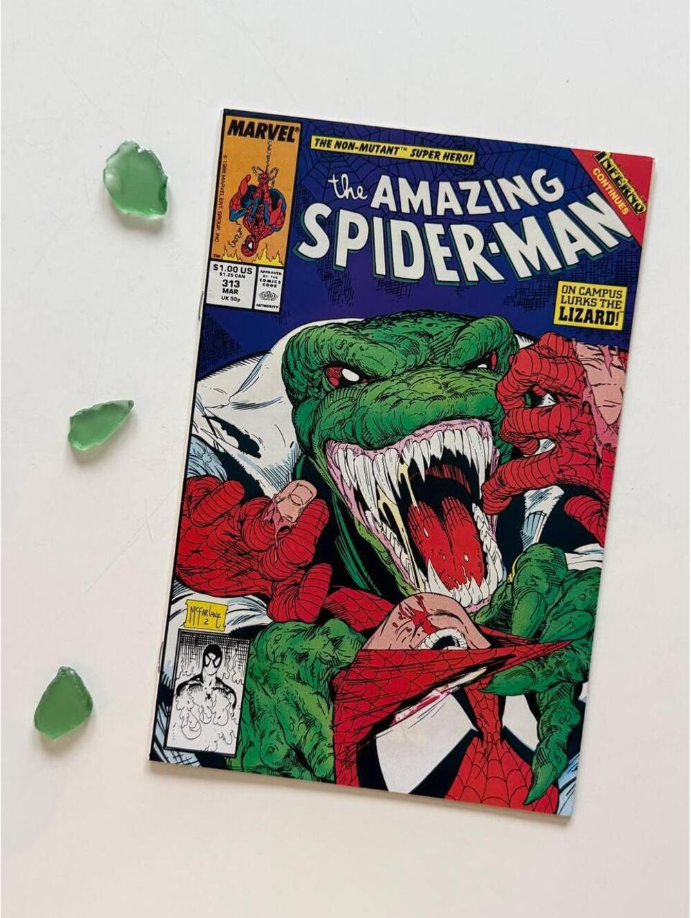 Amazing Spider-Man #313 (1989) Todd McFarlane Lizard Cover - Comic book